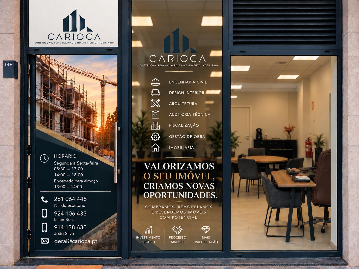 Fachada do escritório da Carioca em Torres Vedras